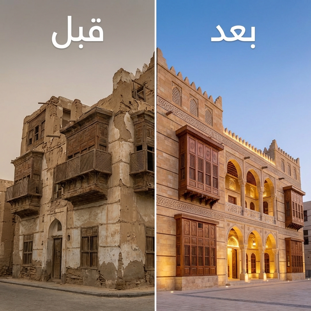 ترميم قصر خاص - قبل وبعد